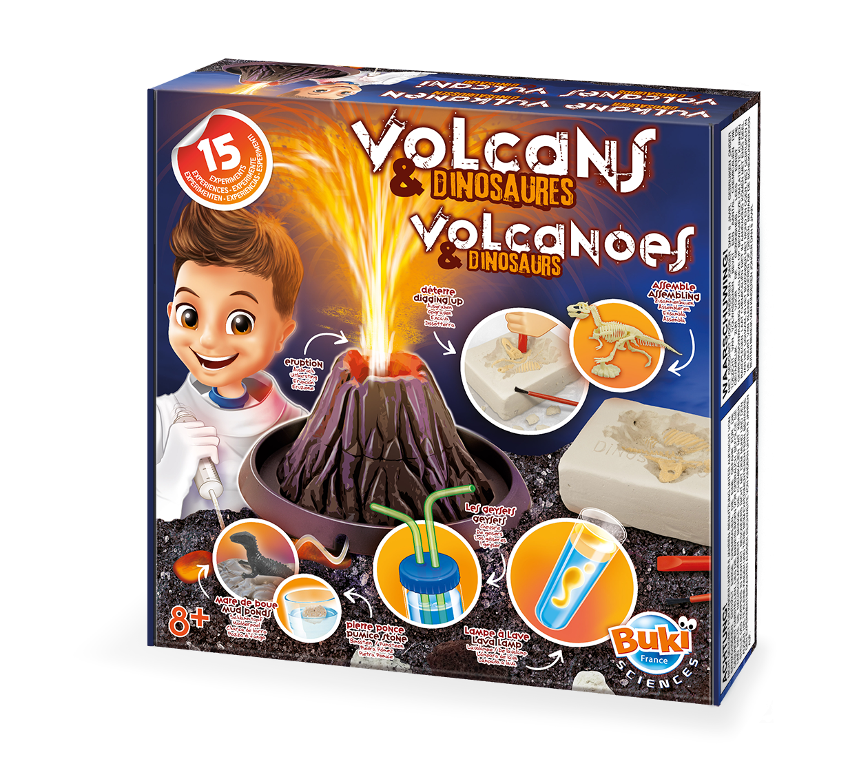 jeu volcan et dinosaure