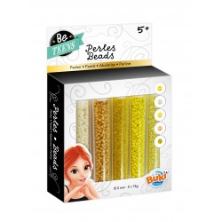 Tubes de perles jaunes