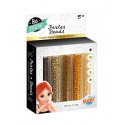 Bead tubes gold and brown