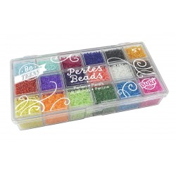 Box of transparent beads