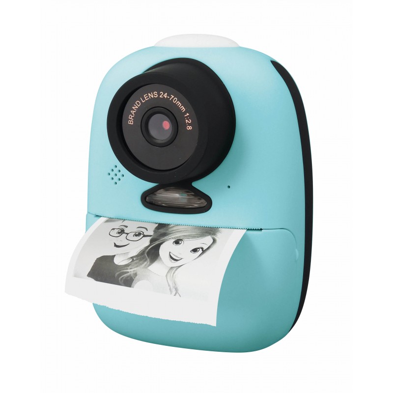 Appareil photo à impression instantanée pour enfants, mise à niveau de l' appareil photo Selfie pour enfants, caméra vidéo numérique à encre zéro  avec 3 rouleaux de papier d'impression 