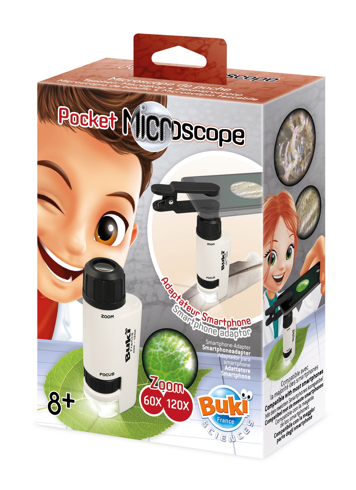 Mini microscope à poche pour téléphone 200X avec Maroc