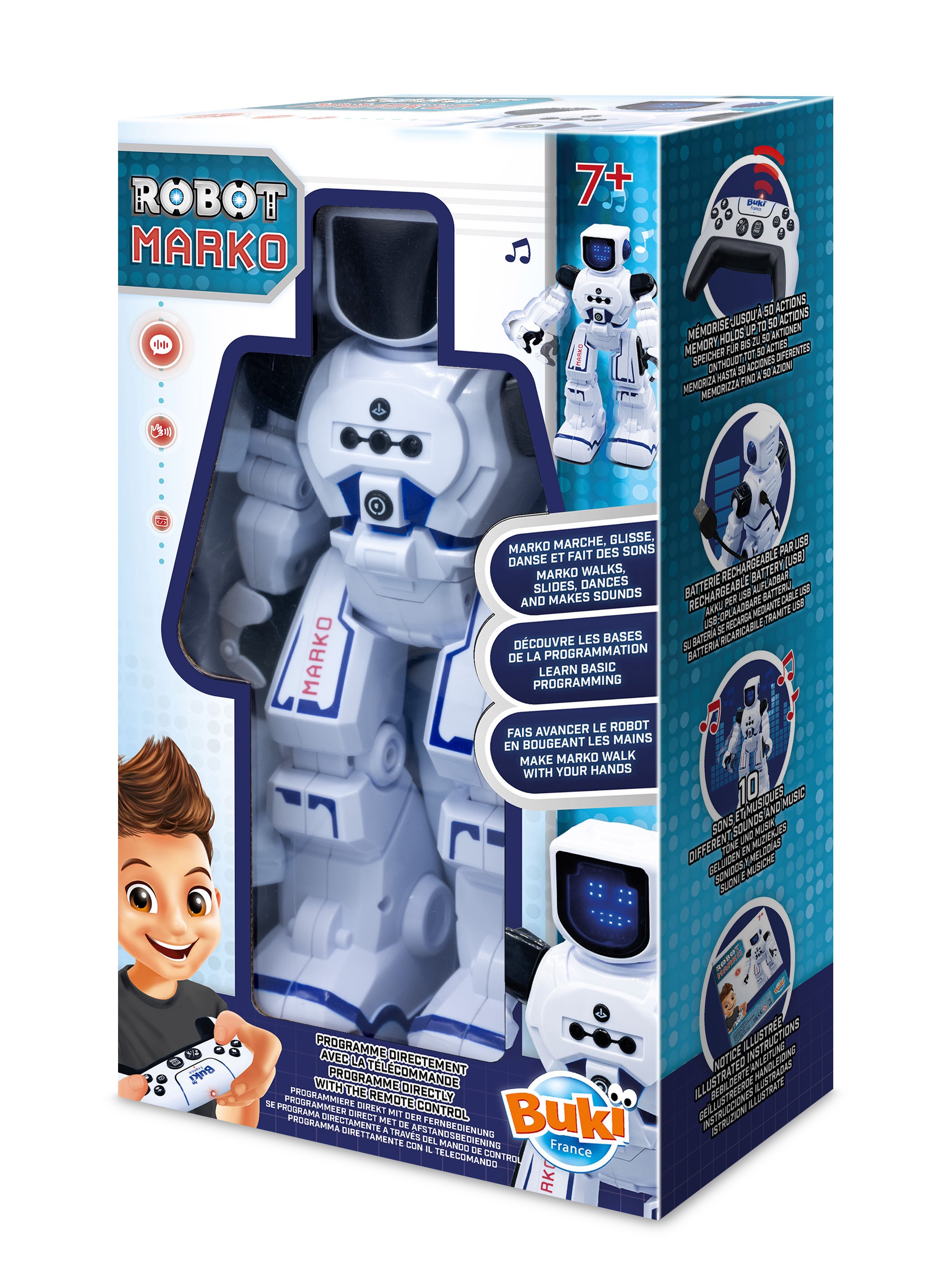 Robot télécommandé jouet programmable éducatif Marko Buki France - Leobotics