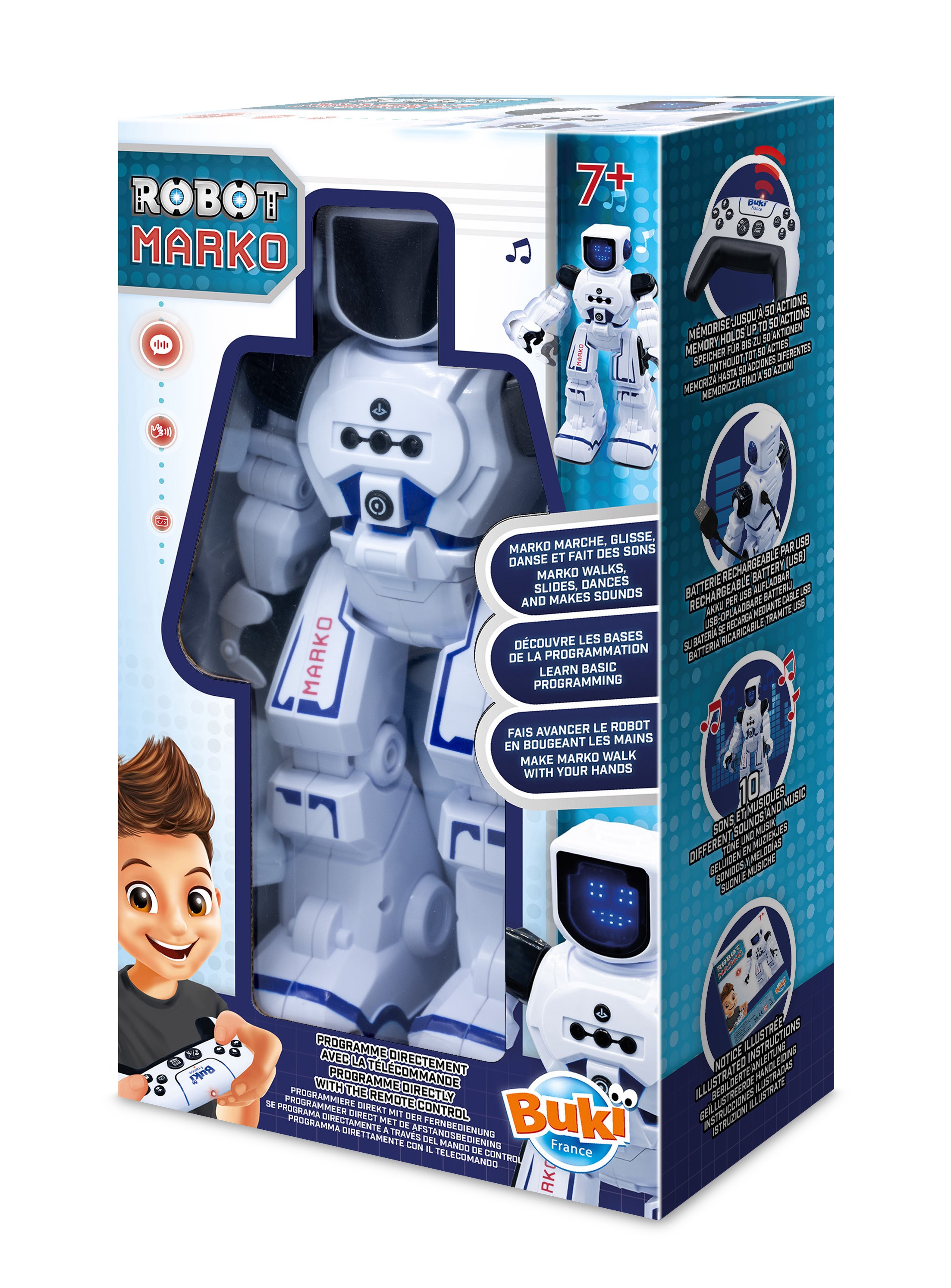 Jouet Robot pour Enfants - Marque - Modèle - Blanc - Rechargeable