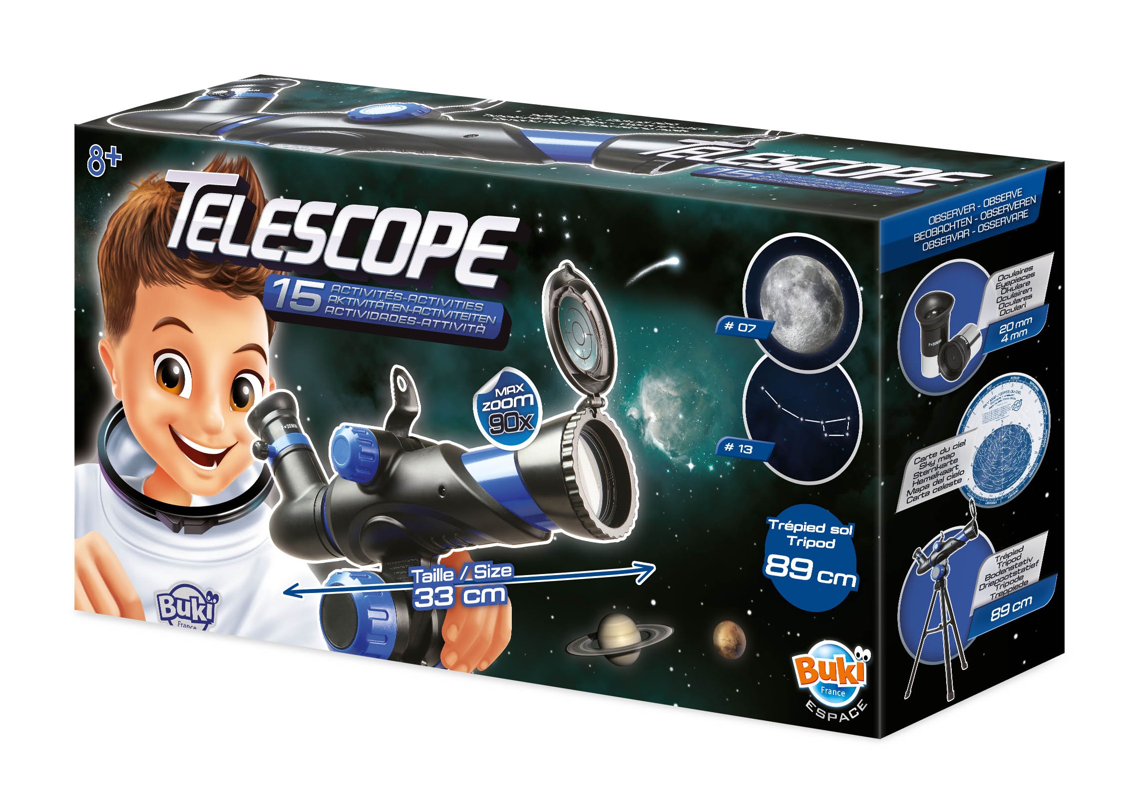 ToyBox - A beginner telescope with instructions for 15 activities from Buki  France. Discover the starry sky, planets and lunar craters. ⭐️A starter  telescope with a 15-activity instruction booklet ⭐️Discover the starry