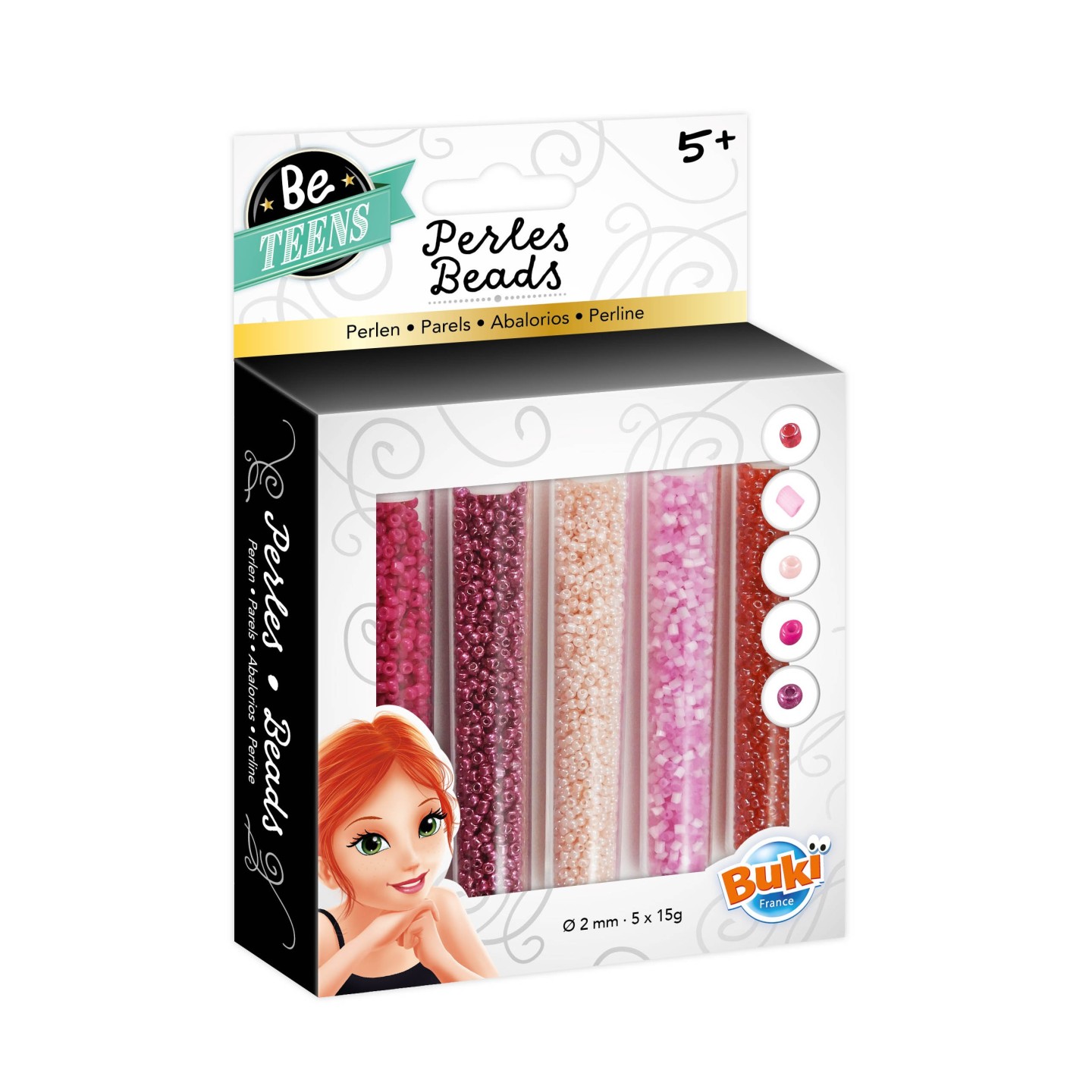 Tubes de perles roses