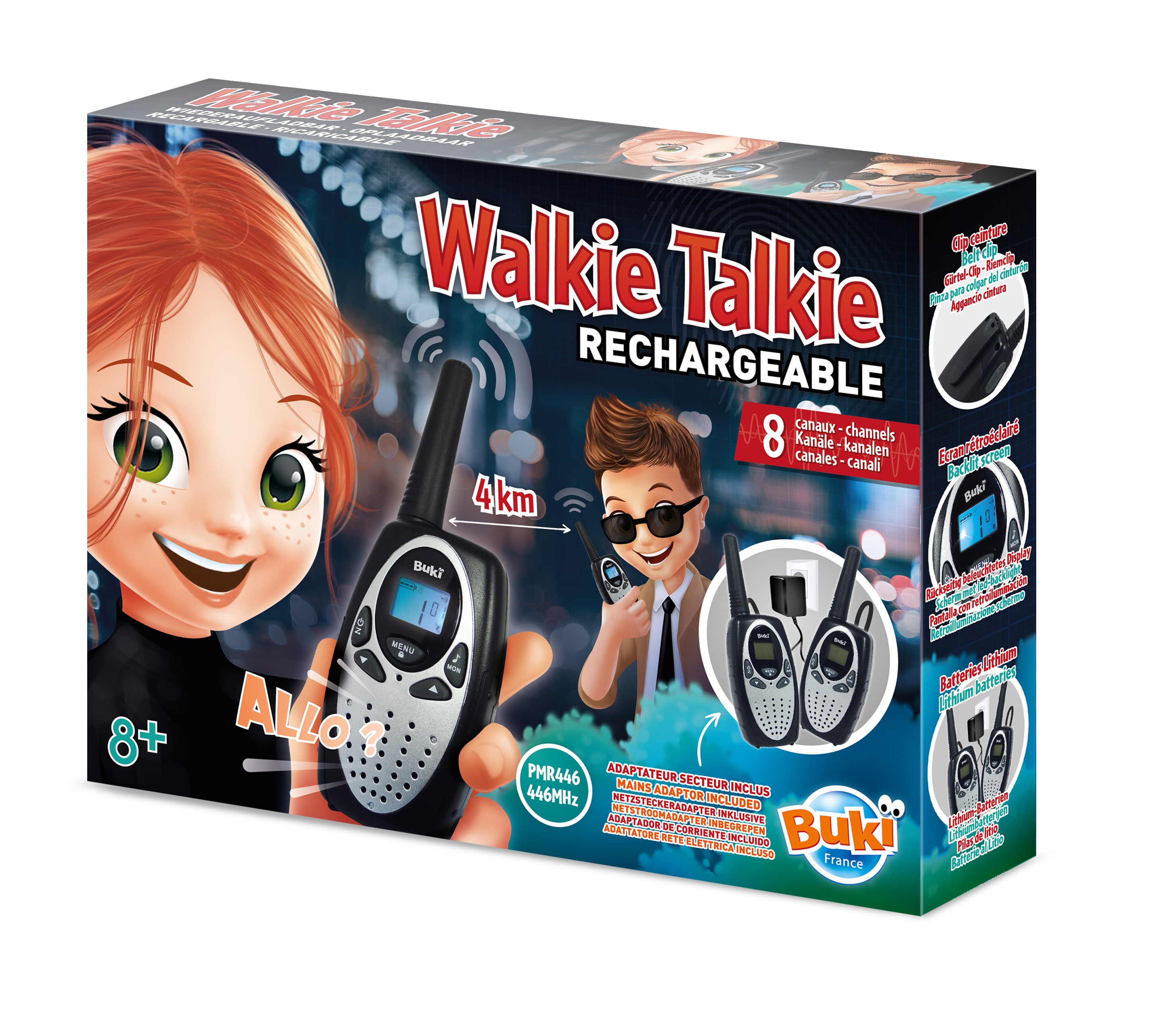Talkie Walkie Enfant Rechargeable Retevis RT628 PMR446 8 Canaux