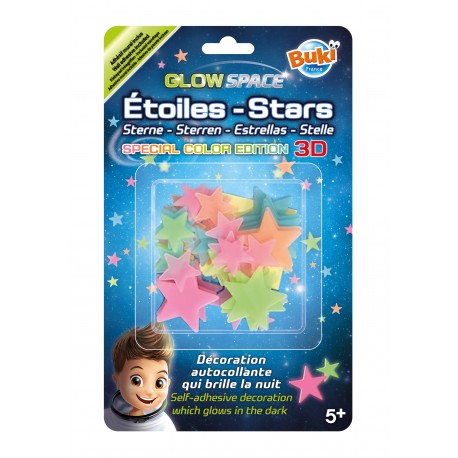 Etoiles 3D multicolores