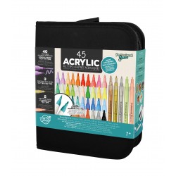 Set of 45 acrylic markers
