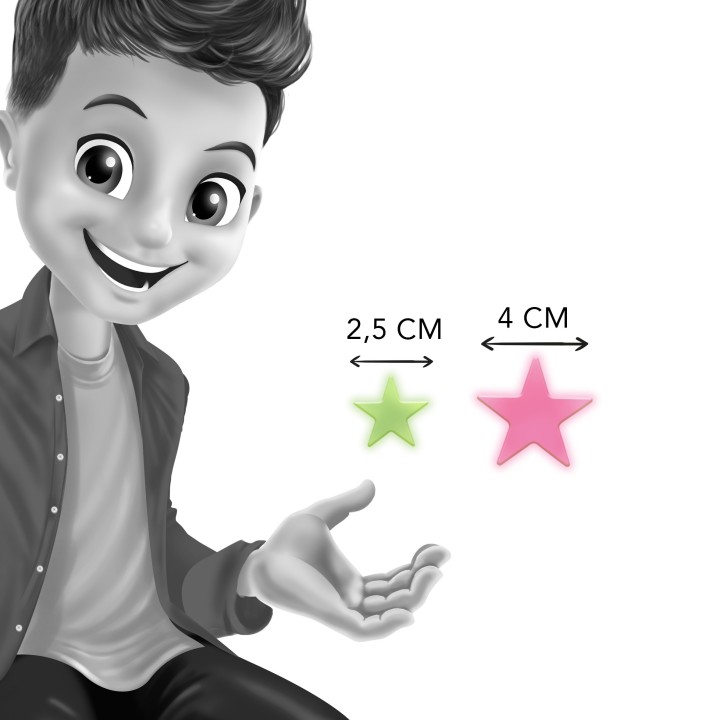 Multicolour 3D Stars