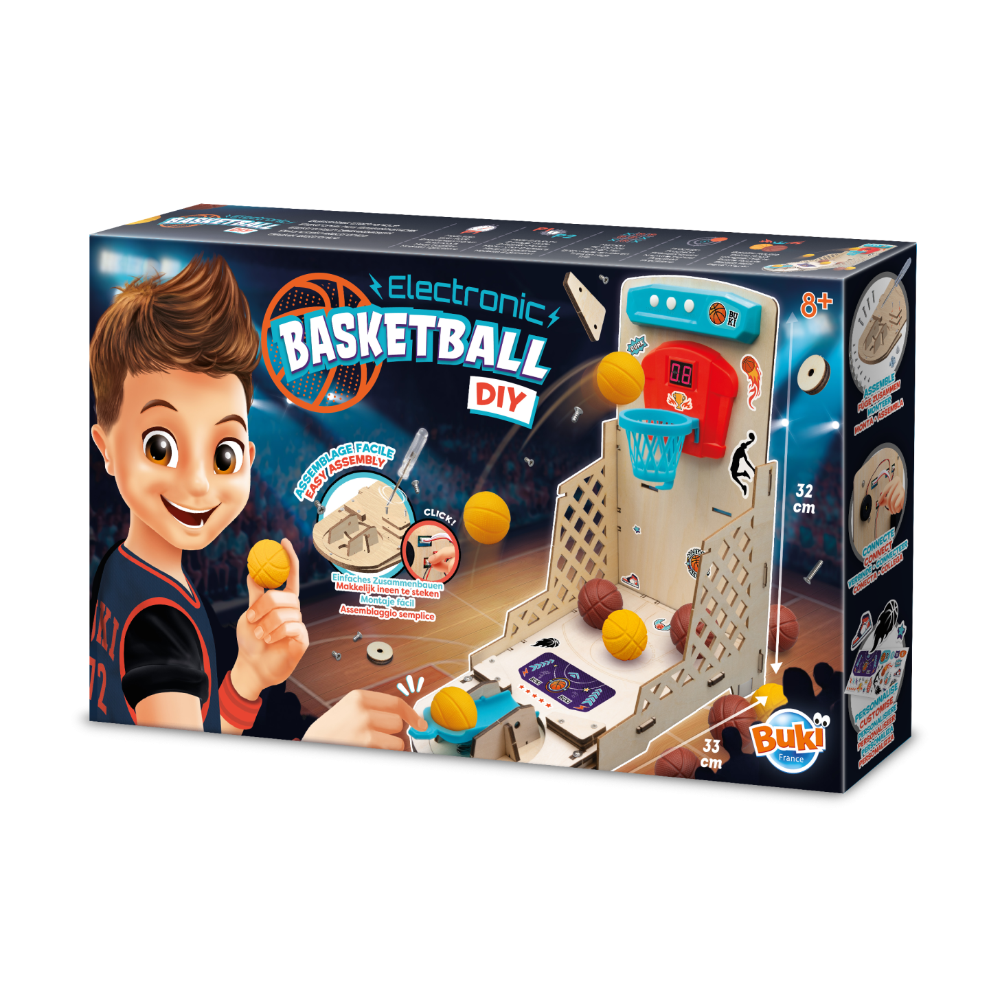 Electronic basket-ball hoop