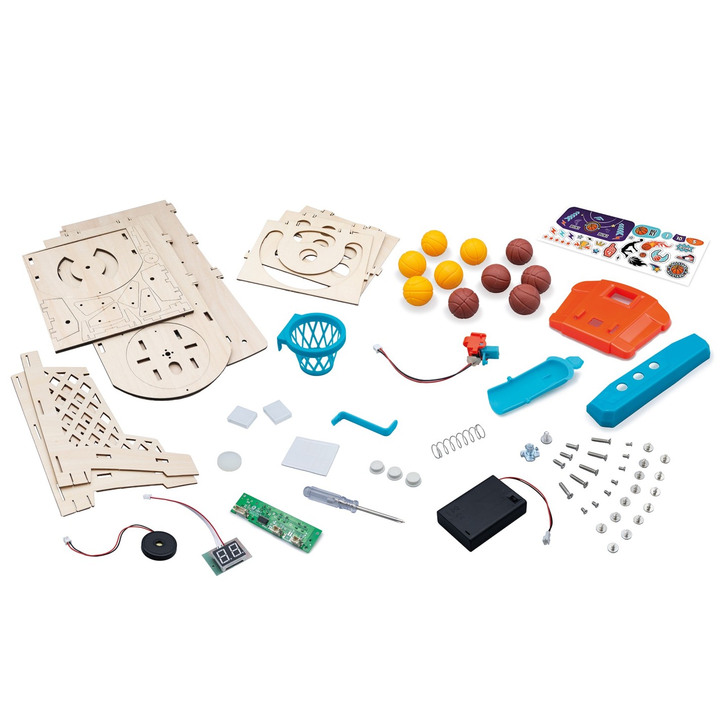Electronic basket-ball hoop