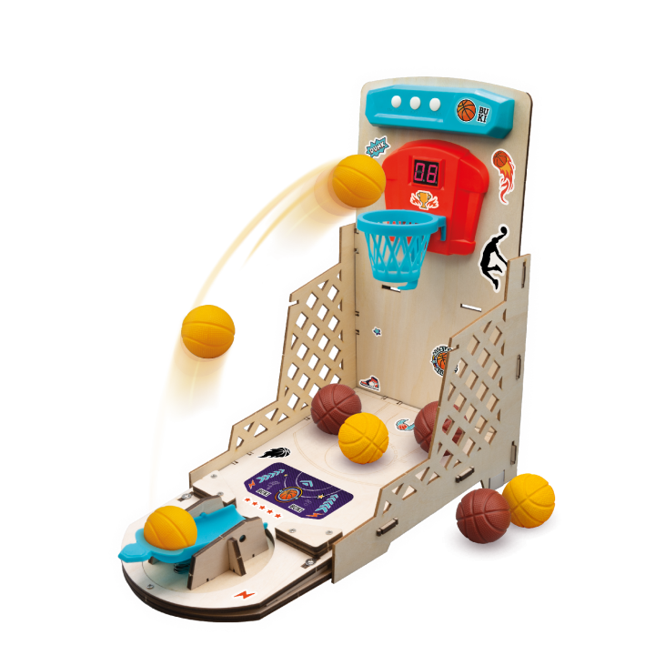 Electronic basket-ball hoop