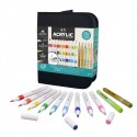 Set of 45 acrylic markers