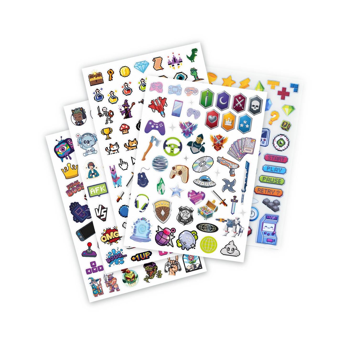 Pochette stickers - Gaming