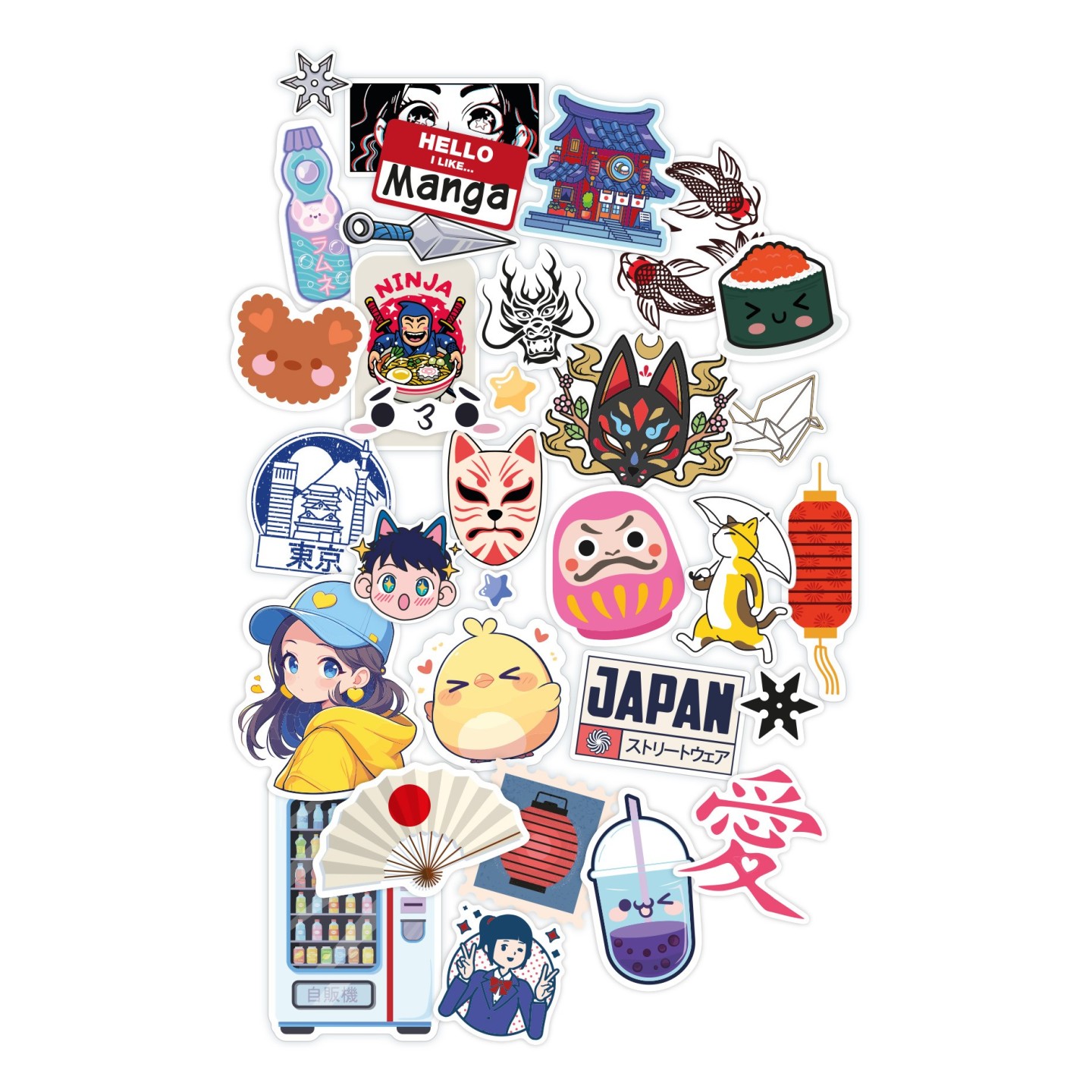Pochette stickers - Manga