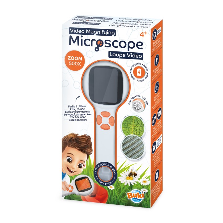 Video magnifying microscope