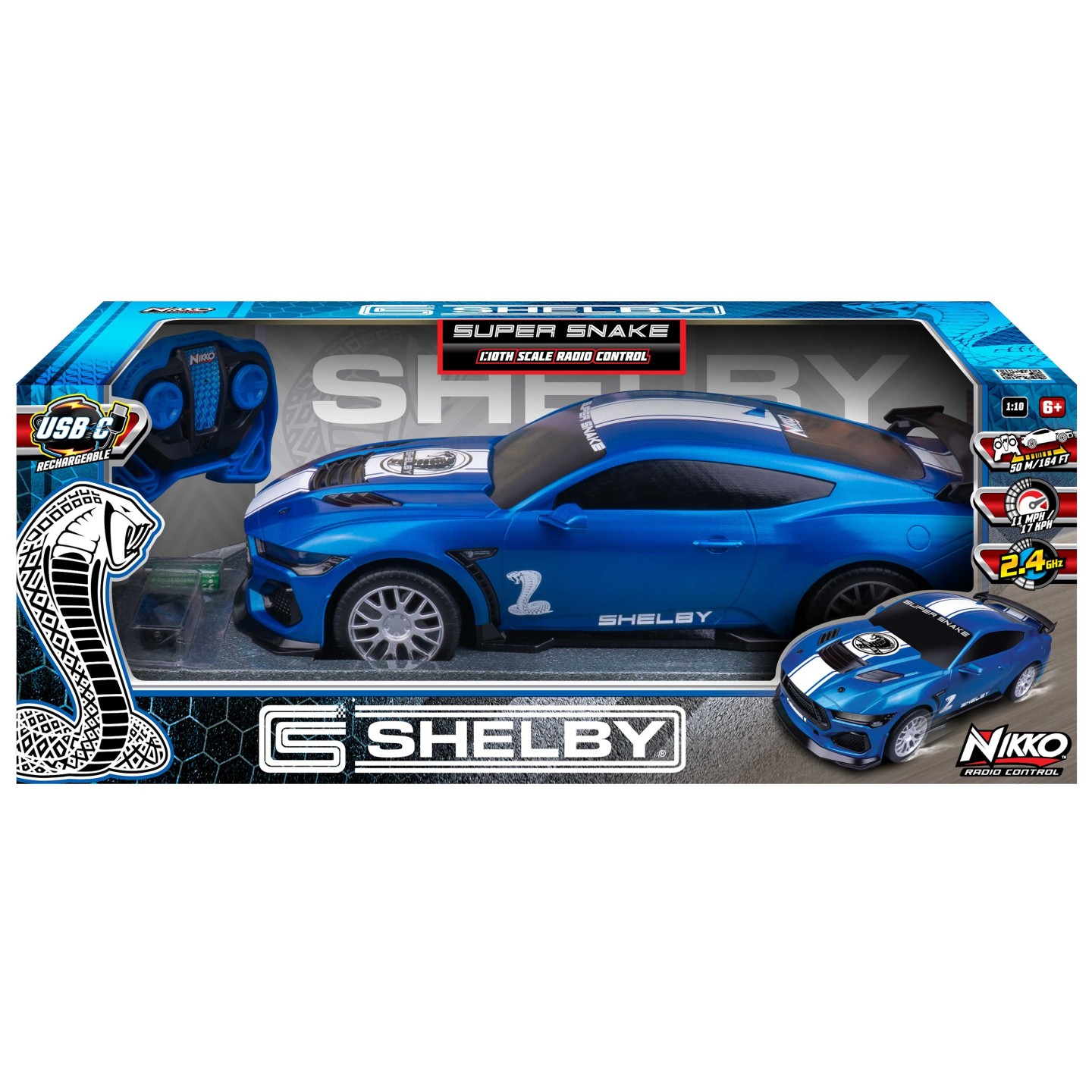 Shelby Super snake RC - bleu