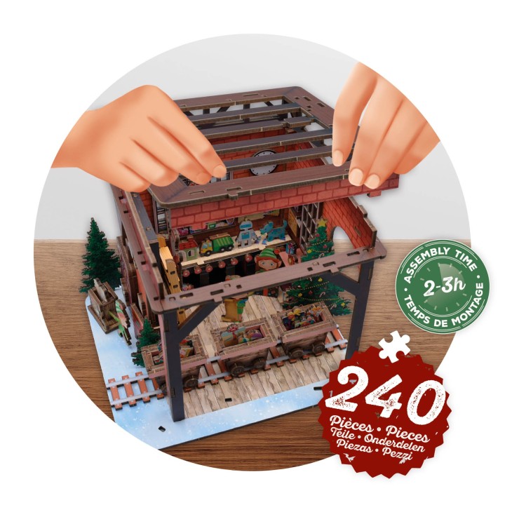 Diorama Noël - Atelier des lutins