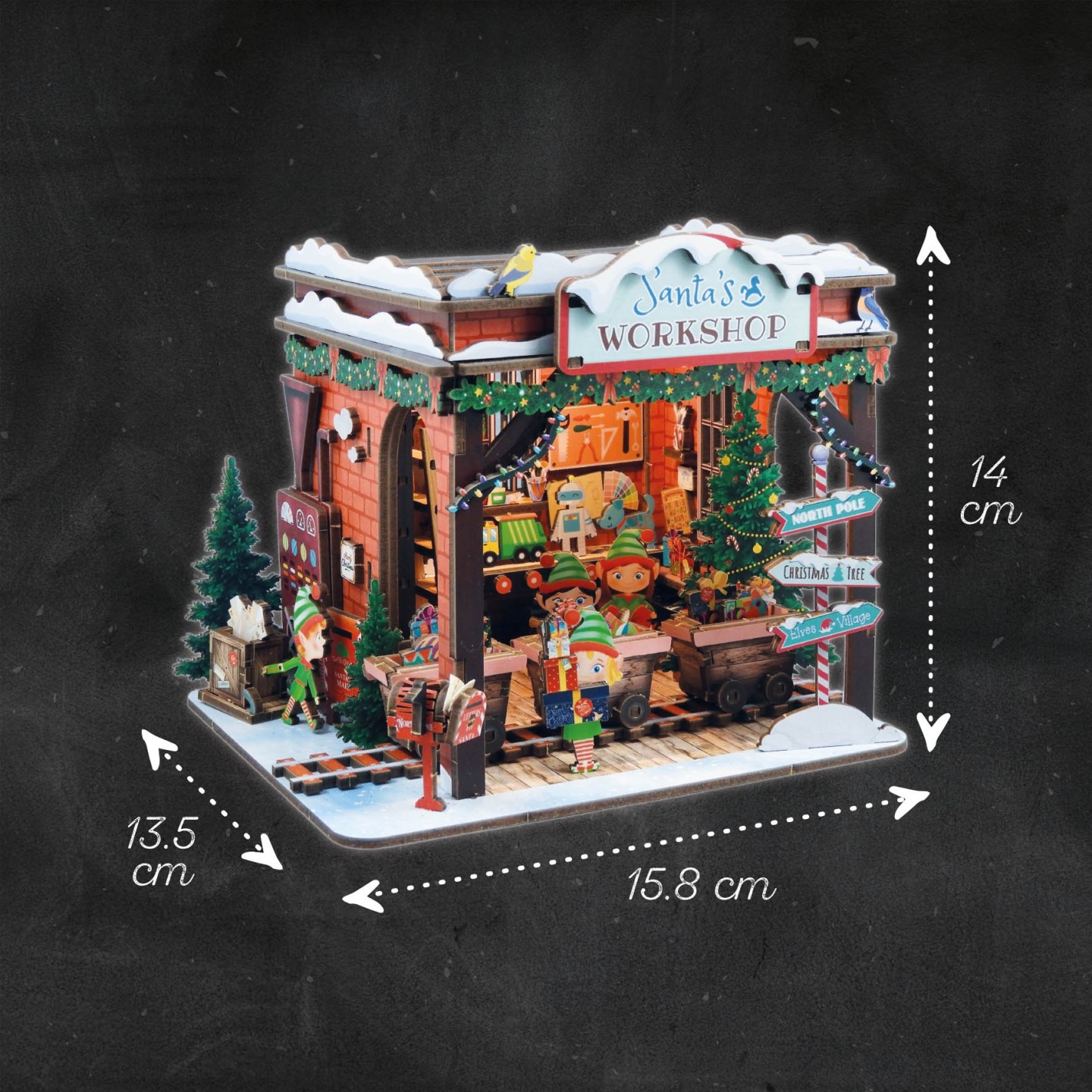 Diorama Noël - Atelier des lutins